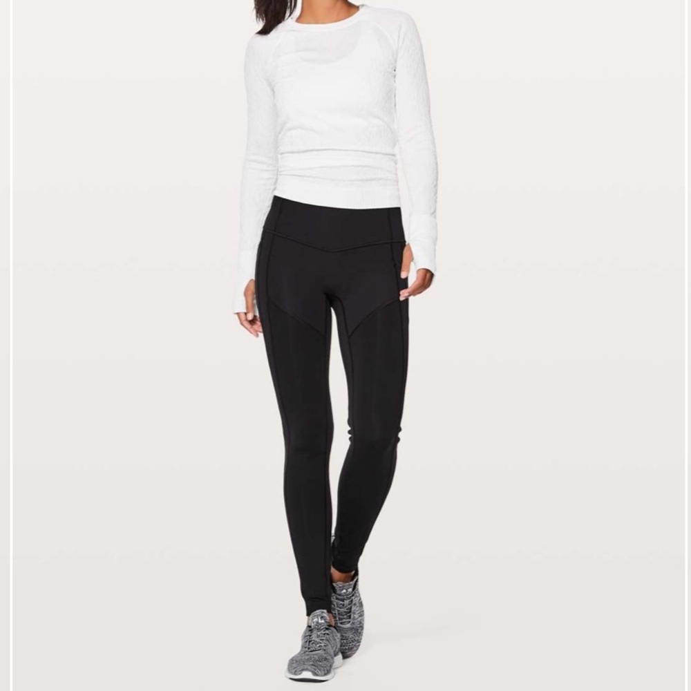 Lululemon All the Right Places Black Leggings size 8 28in inseam